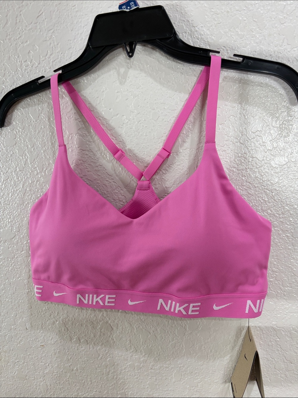 Nike Pink Strappy Light-Support Sports Bra,Size L - Picture 4 of 15